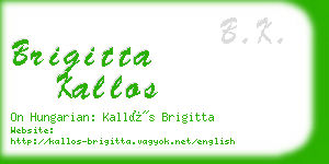 brigitta kallos business card
